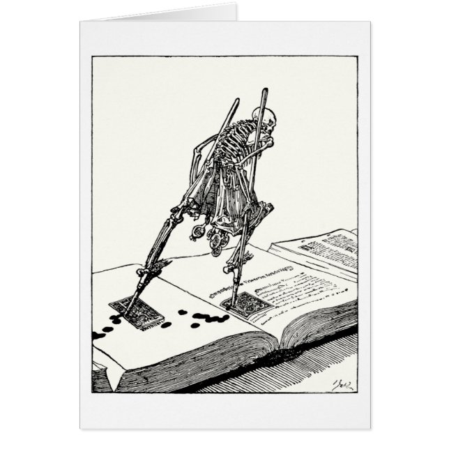 Cartão Morte que anda em stilts (Frente)