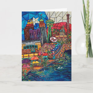 Cartão Mosaic San Antonio Greeting Card