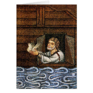Cartão Mosaico da arca de Noah - cerca de 1200 -