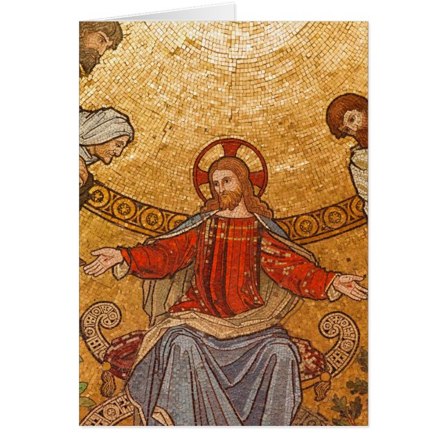 Cartão mosaico do cristo jesus (Frente)