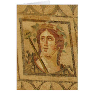 Cartão Mosaico romano da casa de campo em Ephesus