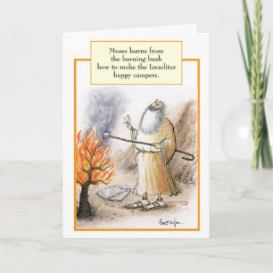 Cartão Moses Burning Bush Marshmallow Birthday Card