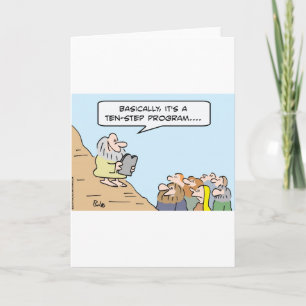 Cartão moses commandments ten step program