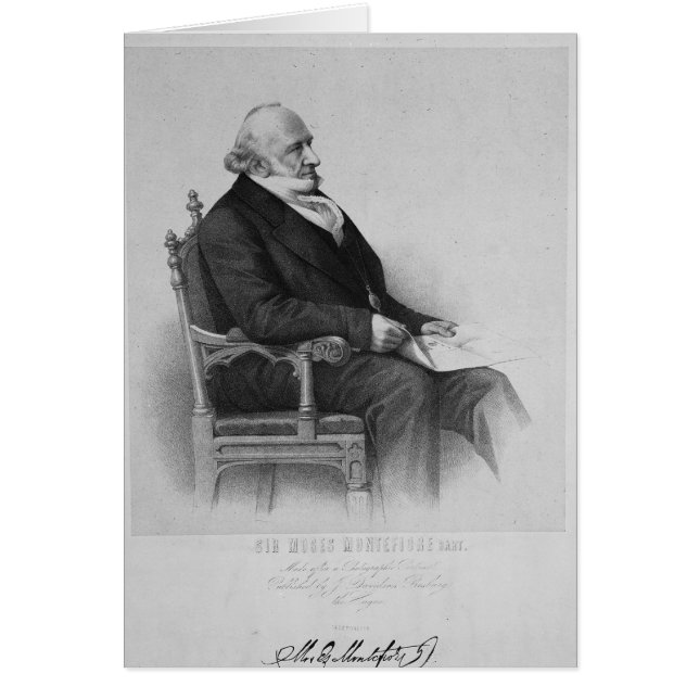 Cartão Moses Montefiore (Frente)