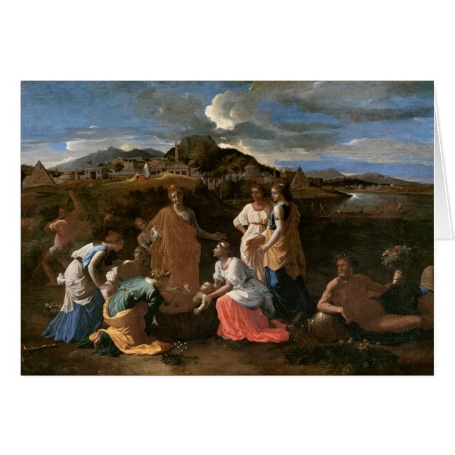 Cartão Moses salvou da água, 1647 (Frente Horizontal)