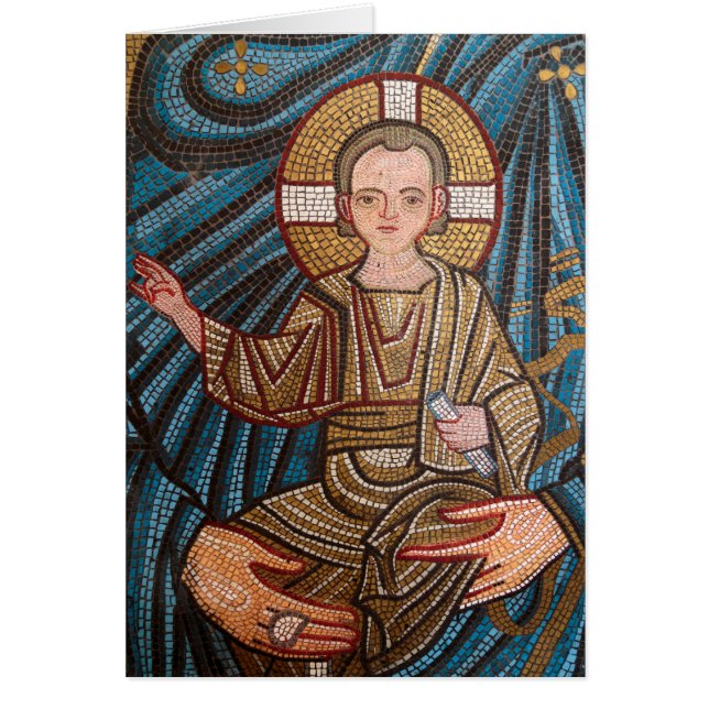 Cartão Mosico Do Bebê Jesus (Frente)