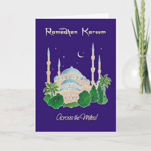 Cartão Mosque by Moonlight 'Across the Miles Ramadan Card
