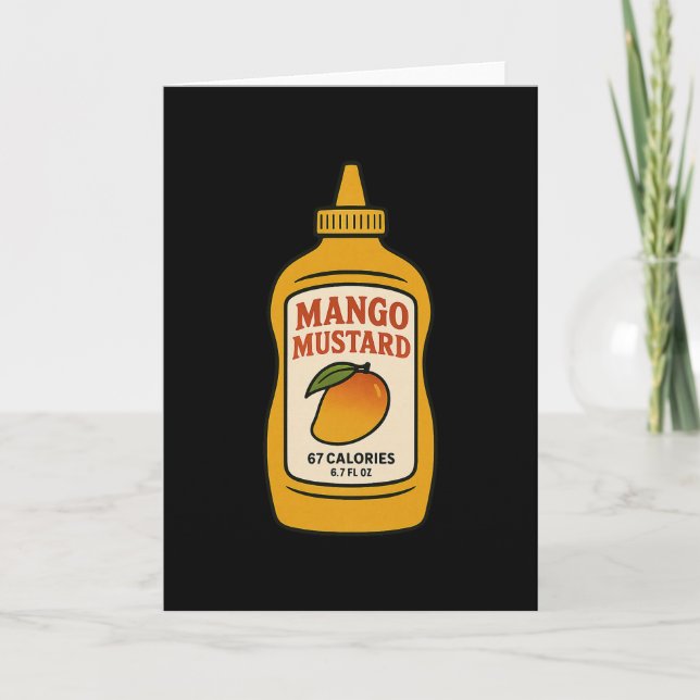 Cartão Mostarda de Manga 67 Seis Sete 6-7 - Piada Brainro (Frente)
