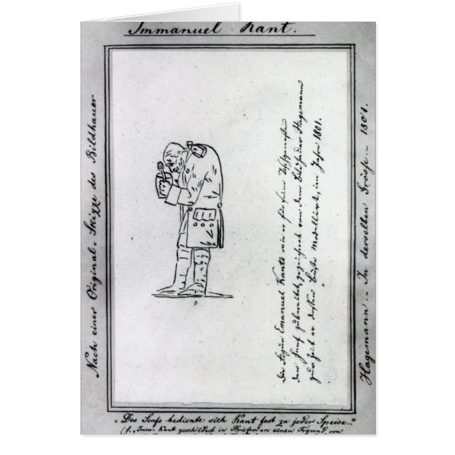 Cartão Mostarda de mistura de Kant, 1801 (Frente)
