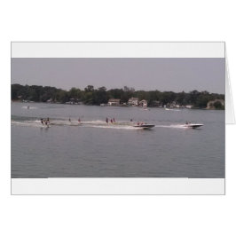 Cartão Mostra do esqui no lago pine