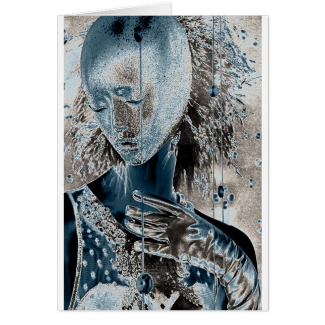 Cartão Mostrando a dor com a arte (Frente)