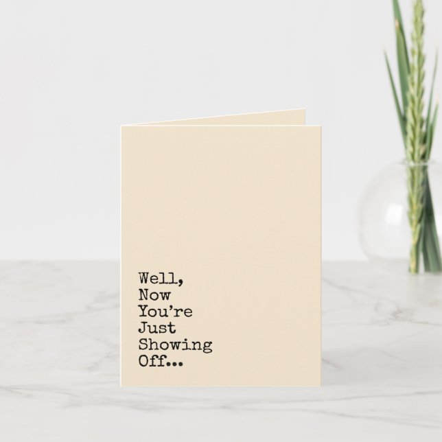 Cartão Mostrando, parabéns (Frente)