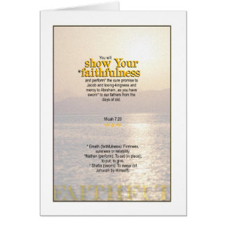 Cartão Mostre a fidelidade do deus - 7:20 de Micah