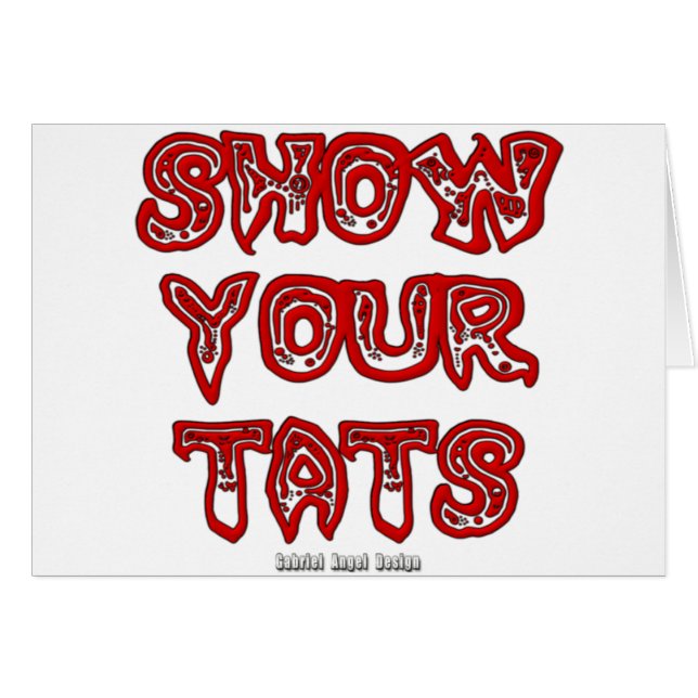 Cartão Mostre seus tats (Frente Horizontal)