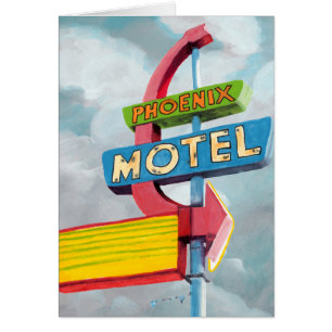 Cartão Motel Watercolor Phoenix