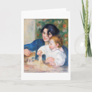 Cartão Mother and Child, Renoir