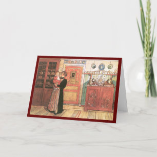 Cartão Mother Holding Baby in the Kitchen