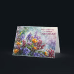 Cartão Mother in Law Happy Mothers Day with Pretty Flower<br><div class="desc">To a wonderful Mother-in-Law on the Mother's Day holiday. You can word this as you like,  too. It is customizable on the cover and inside. Pretty colors.</div>