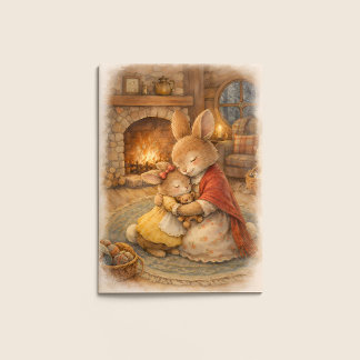 Cartão Mother’s Day Card – Rabbit Cozy Embrace