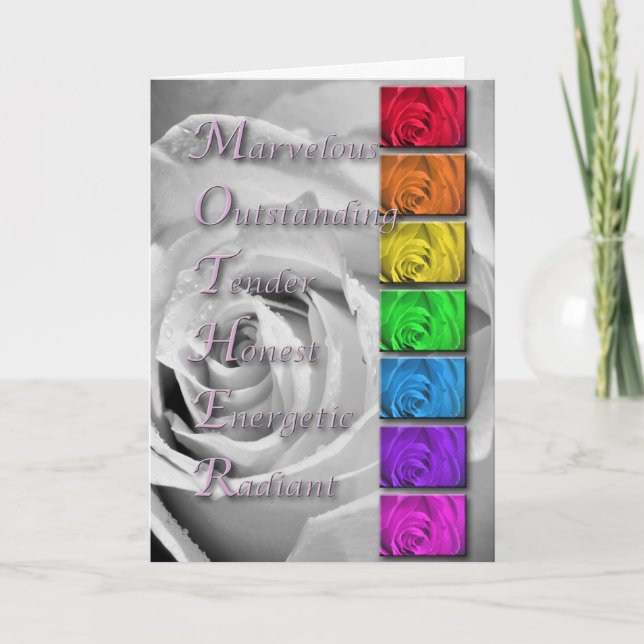 Cartão Mother's Day Acronym (Frente)