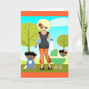 Cartão Mothers Day Card African American American Mother