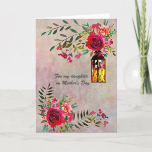 Cartão Mother's Day for my Daughter Elegant Floral