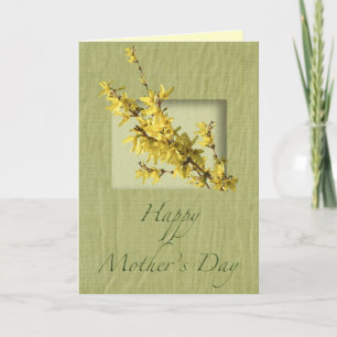 Cartão Mother's Day Forsythia Card