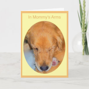 Cartão Mother's Day Golden Retriever Card for Mom