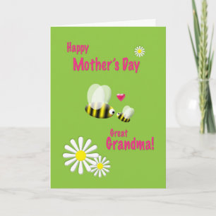 Cartão Mother's Day Great Grandma Busy Bees