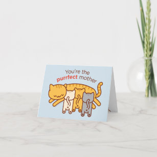 Cartão Mother's Day Greeting Card: PURRFECT MOTHER