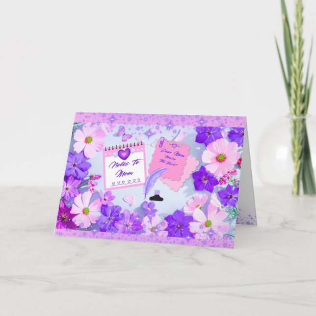 Cartão Mother's Day Notes To Mom  (Frente)