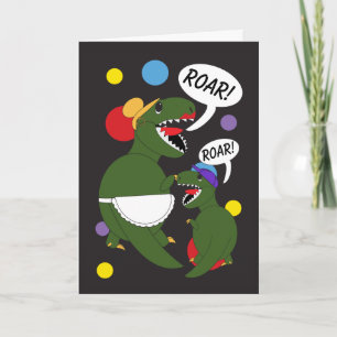 Cartão Mothers Day Tyrannosaurus Rex Dinosaur Personalize