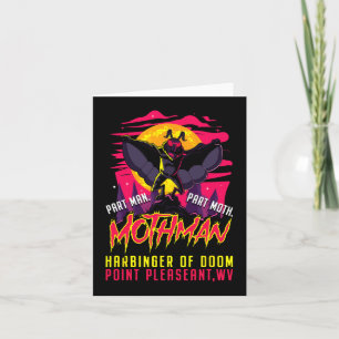 Cartão Mothman Fun Cryptid Harbinger Part Man Part Moth