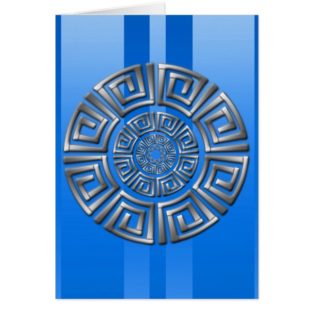 Cartão Motif do Círculo Grego (Frente)