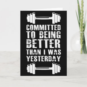 Cartão Motivação de Fitness para Homens e Mulheres com Fr