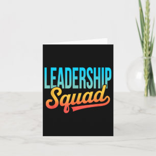Cartão Motivação de Gerenciamento Líder da Equipe do Lade