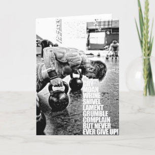 Cartão Motivação de Gym de Workout de malhação