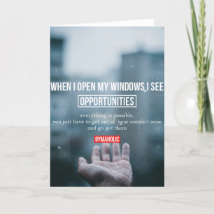 Cartão Motivação de Gym de Workout de malhação