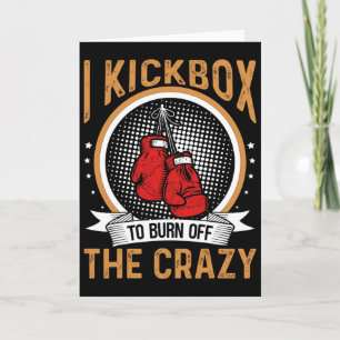 Cartão Motivação de Kickboxing I Pratico Kickboxing Para