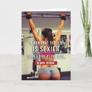 Cartão Motivação de Workout Gym feminino
