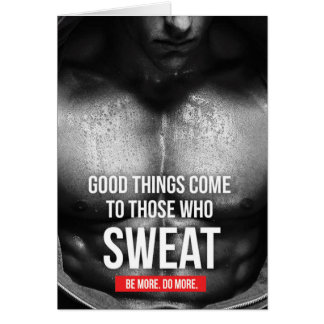 Cartão Motivação do Workout - Suor