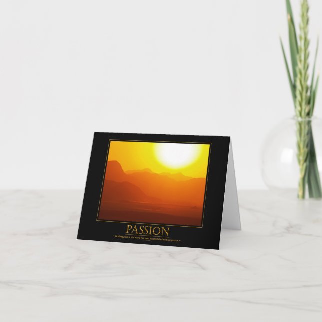 Cartão Motivacional de Paixão (Frente)