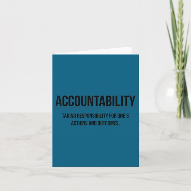Cartão Motivation Accountability Entrepreneur Slogan Quot (Frente)
