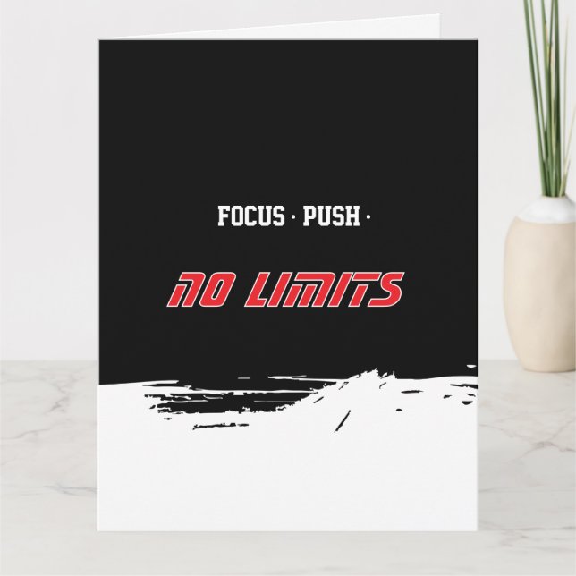 Cartão Motivational Fitness Birthday (Frente)