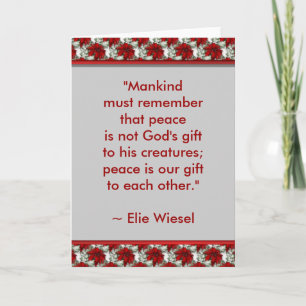 Cartão Motivational Greeting Card (Elie Wiesel)