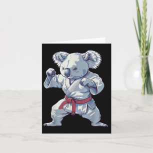 Cartão Motivo de Coala de Karatê Taekwondo Jiu-Jitsu MMA