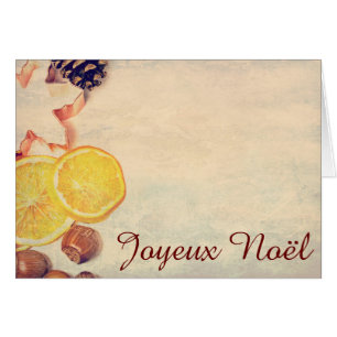 Cartão Motivo para o Natal com frutas...