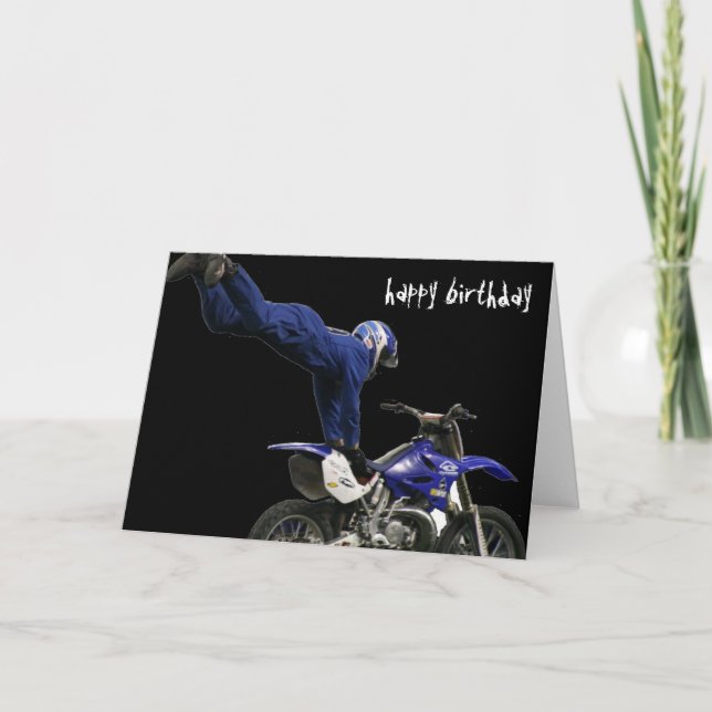 Cartão moto-cross aéreo #3 close-up (Frente)