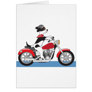 Cartão Motocicleta do cão