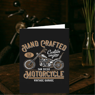 Cartão Motocicleta Feita à Mão